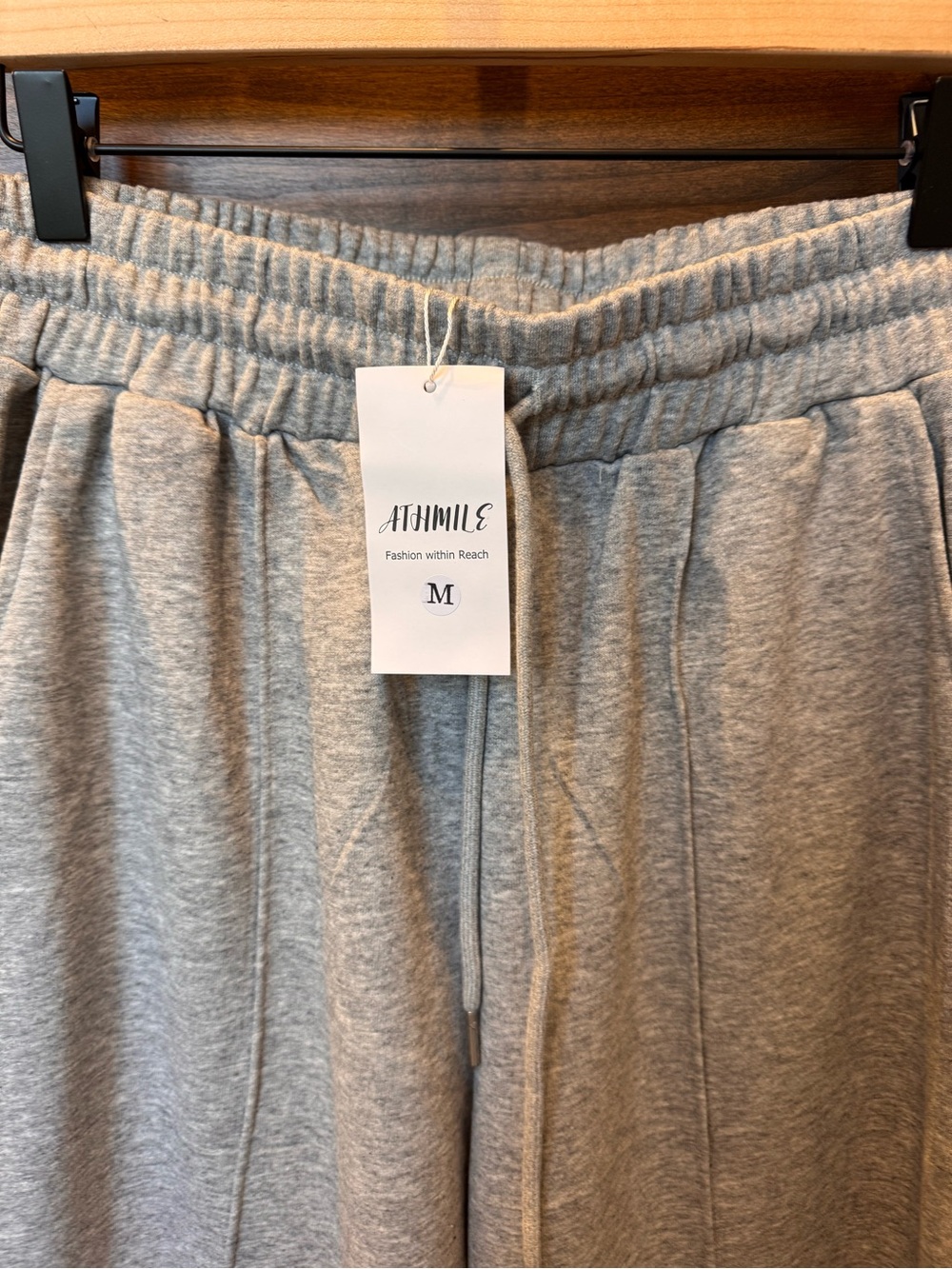 Everyday Wide-Leg Drawstring Pants - Light Gray - Picture 3 of 5